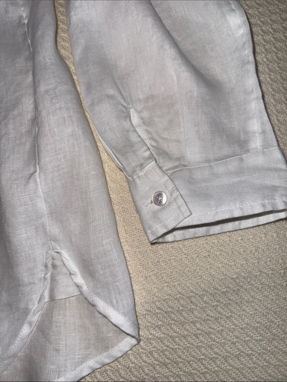 J. Jill White Linen Button-Front Top - Picture 4 of 8